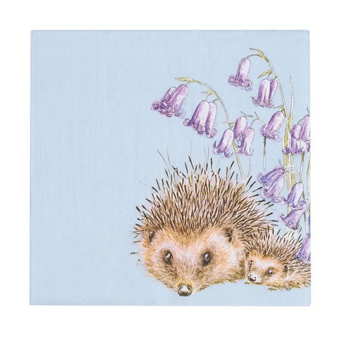 Wrendale Designs Lunch Paper Napkin, 'Hedgehugs' Hedgehog