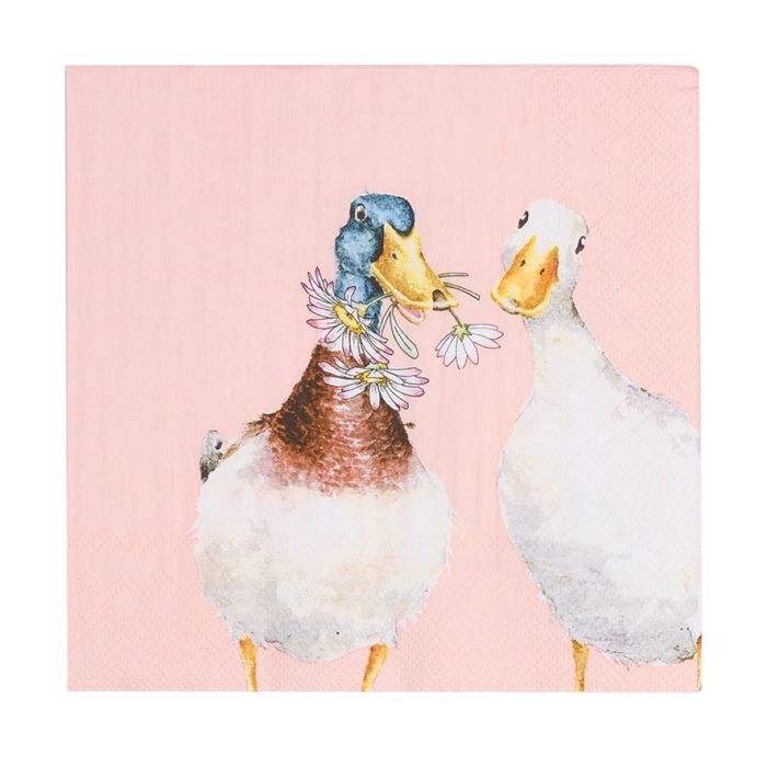 Wrendale Designs Lunch Paper Napkin, 'Not a Daisy Goes By' Ducks