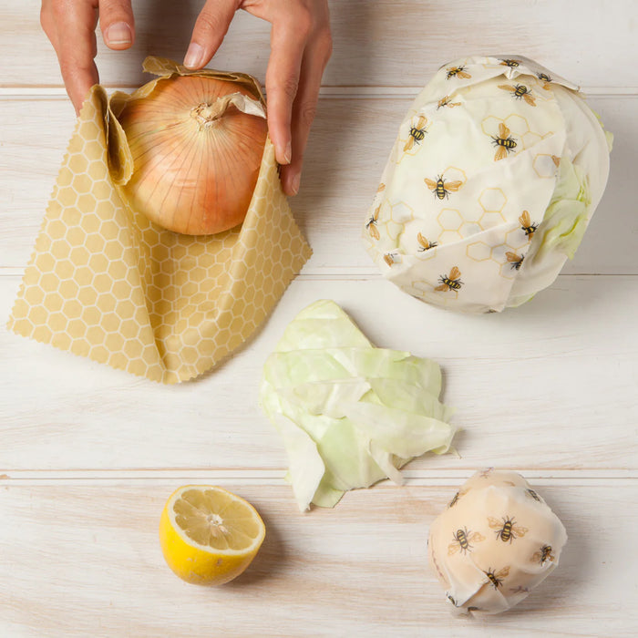 Danica Ecologie Beeswax Wrap Set of 3, Bees