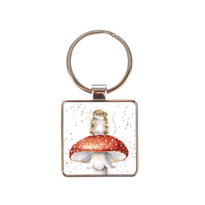 Wrendale Designs Keychain, 'He's a Fun-Gi' Mouse