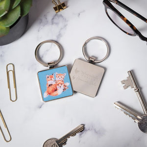 Wrendale Designs Keychain, 'Snug as a Cub' Fox