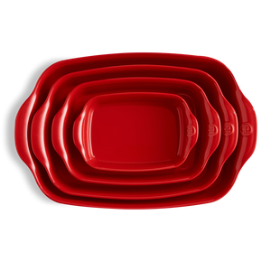 Emile Henry Large Rectangular Oven Dish, Grand Cru (Burgundy Red)