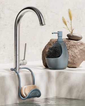 Umbra 'Joey' Soap Dispenser Pump & Scrubby, Slate Blue