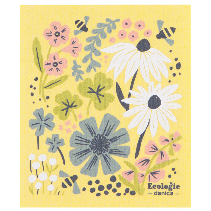 Danica Ecologie Swedish Dishcloth, Bees & Blooms