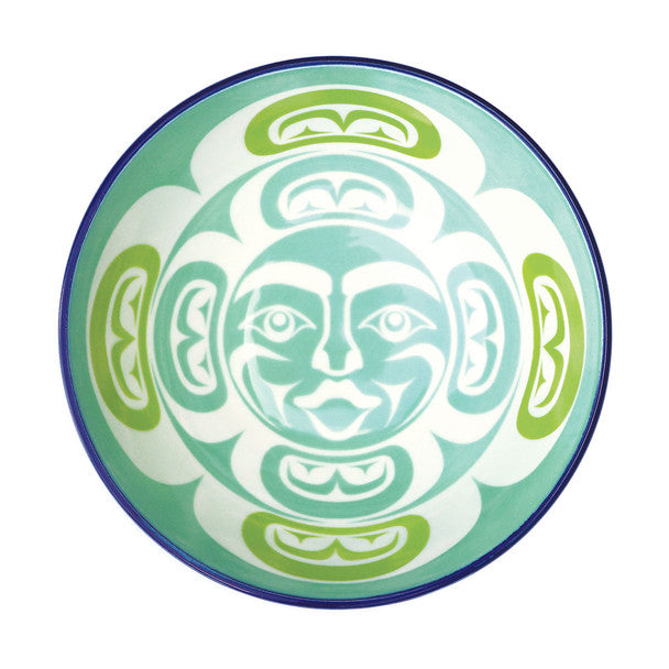 Native Northwest Porcelain Art Medium Serving Bowl 6 Inch, Moon