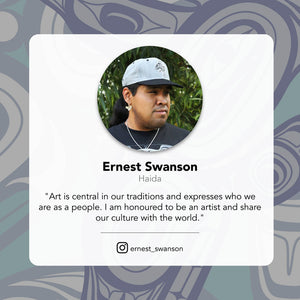 Native Northwest Greeting Card, Whale Blue