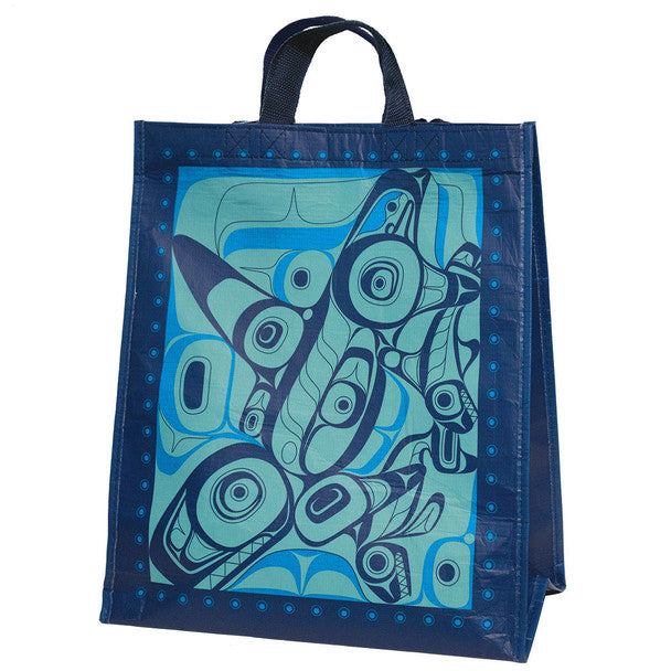 Native Northwest Large Eco Bag, Orca Song