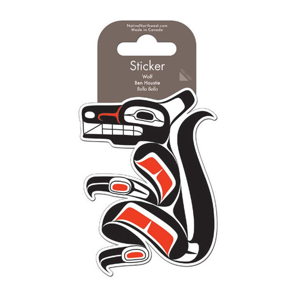 Native Northwest Vinyl Sticker, Wolf