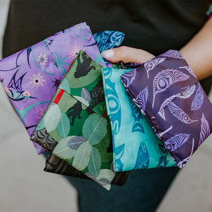 Native Northwest Foldable Shopping Bag, Hummingbird