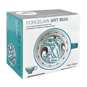 Native Northwest Porcelain Art Mug 12oz, Killer Whale