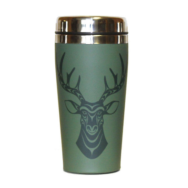 Native Northwest Matte Travel Mug 16oz, Deer