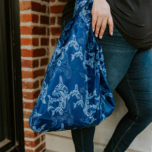Native Northwest Foldable Shopping Bag, Orca