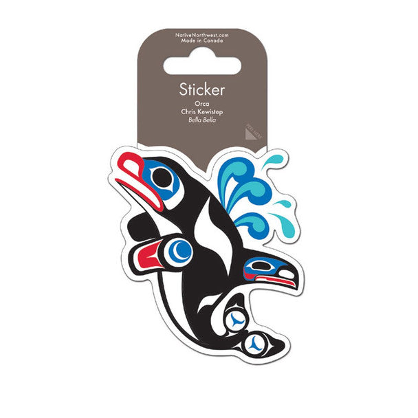 Native Northwest Vinyl Sticker, Orca