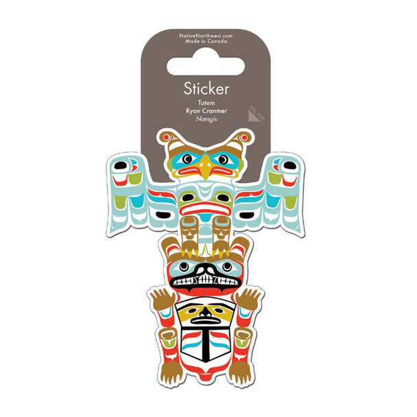 Native Northwest Vinyl Sticker, Totem