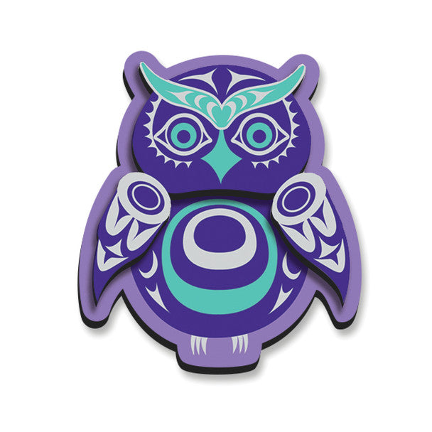 Native Northwest 3D Magnet, Owl
