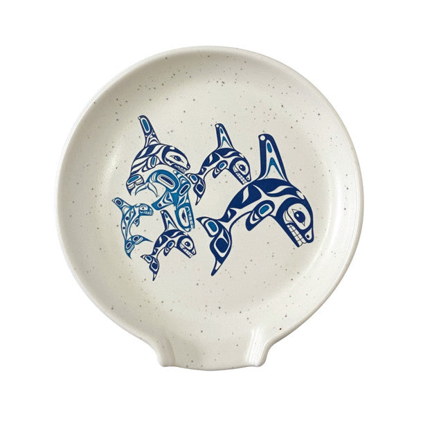 Native Northwest Spoon Rest, Orca Family
