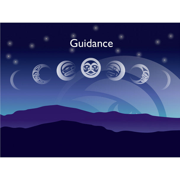 Native Northwest Greeting Card, Moon Phases