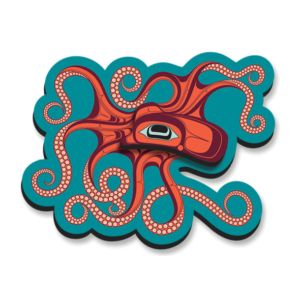 Native Northwest 3D Magnet, Octopus (Nuu)