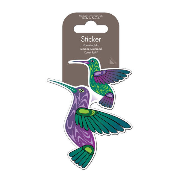 Native Northwest Vinyl Sticker, Hummingbird