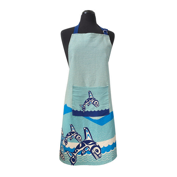 Native Northwest Apron Adult, Orca Family