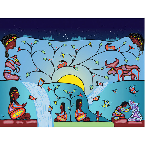Native Northwest Greeting Card, Family Love