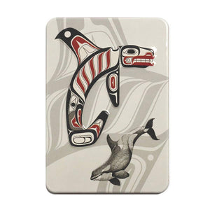 Native Northwest Embossed Metal Magnet, Killer Whale