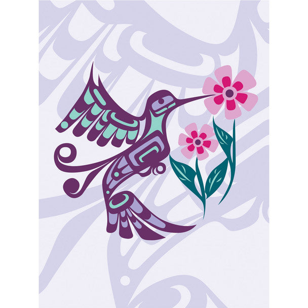 Native Northwest Greeting Card, Hummingbird
