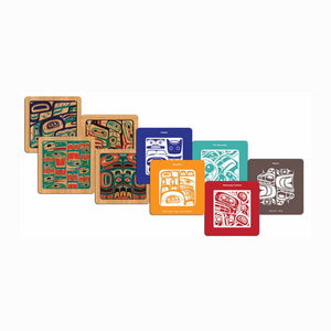 Native Northwest Square Coasters Set of 16
