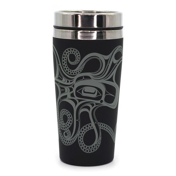 Native Northwest Matte Travel Mug 16oz, Octopus (Nuu)