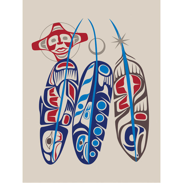 Native Northwest Greeting Card, Salmon Life Cycle