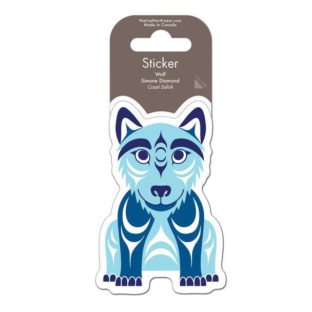 Native Northwest Vinyl Sticker, Wolf (Simone Diamond)