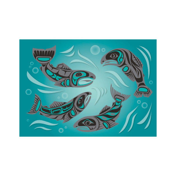 Native Northwest Greeting Card, Sacred Salmon
