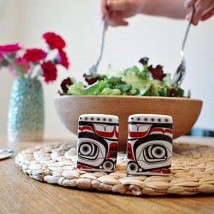 Native Northwest Salt & Pepper Set, Matriarch Bear