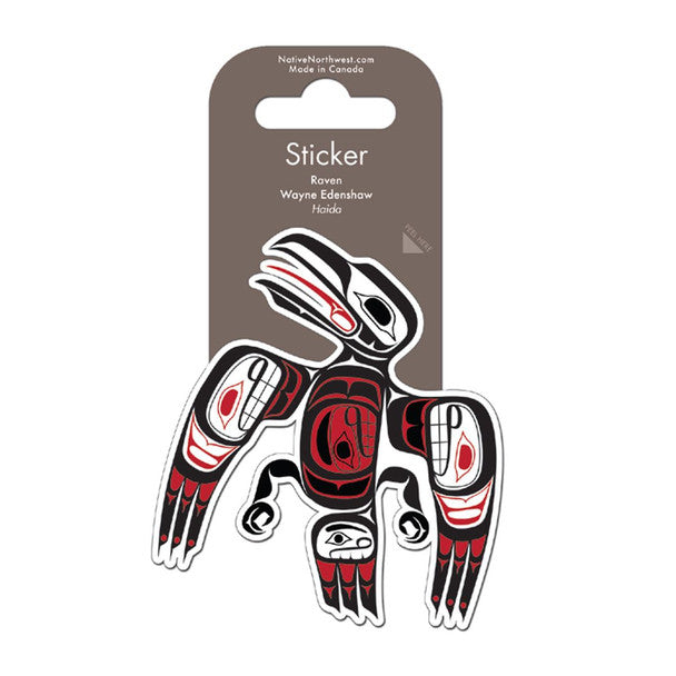Native Northwest Vinyl Sticker, Raven