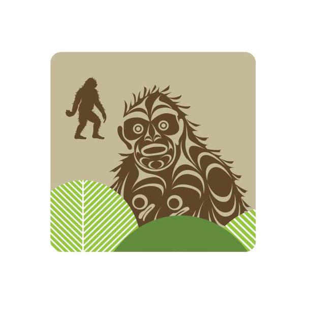 Native Northwest Cork-Backed Coaster, Sasquatch