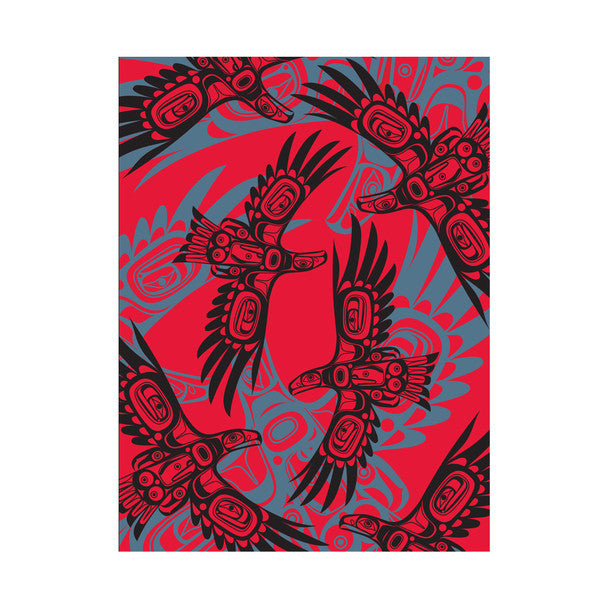 Native Northwest Greeting Card, Soaring Eagle