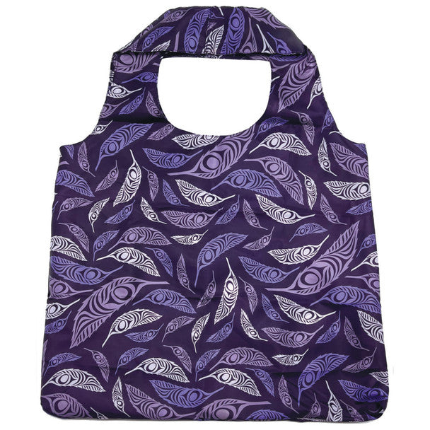 Native Northwest Foldable Shopping Bag, Feather