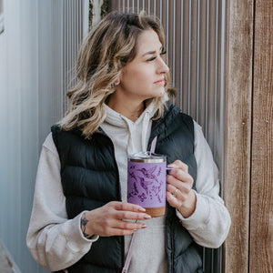 Native Northwest Cork-Based Travel Mug 16 oz, Hummingbirds