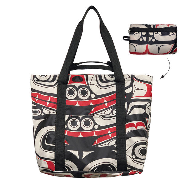 Native Northwest Foldable Tote Bag, Matriarch Bear