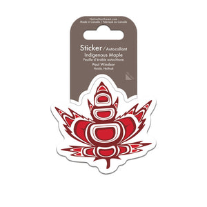 Native Northwest Vinyl Sticker, Indigenous Maple
