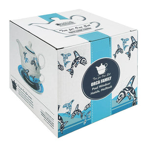Native Northwest Tea For One Set, Orca Family