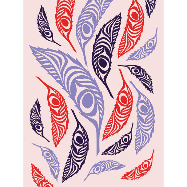 Native Northwest Greeting Card, Feather