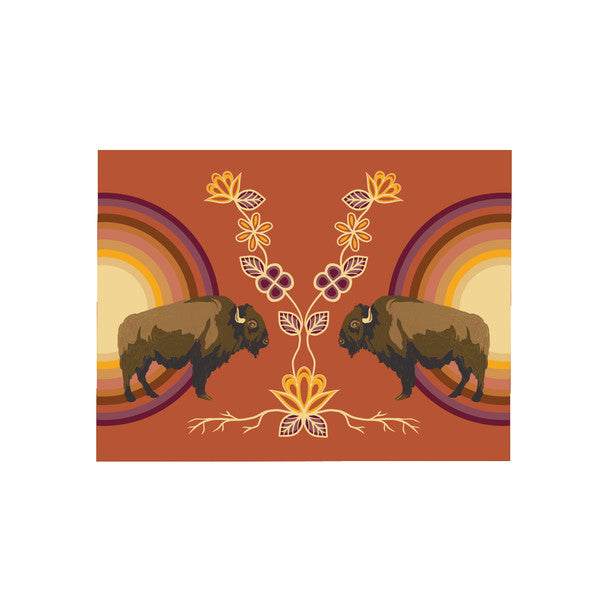 Native Northwest Greeting Card, Buffaloes
