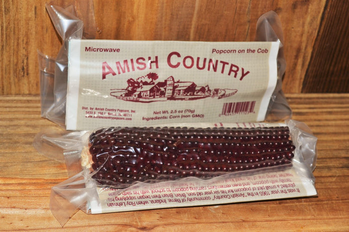 Amish Country Popcorn Microwave Popcorn on the Cob, Red
