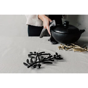 Danica Heirloom Metal Trivet Branch, Matte Gold