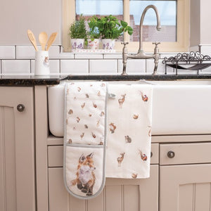 Wrendale Designs Double Oven Mitt, 'Woodlanders' Woodland Animals