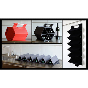 Brilliant Zebag 6-Bottle Wine Bag, Red