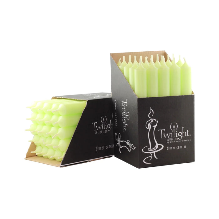 Twilight Collection Tapered Dinner Candle 10 Inch, Pastel Green