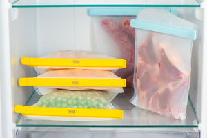 NoStik Reusable Freezer Bags with Clips