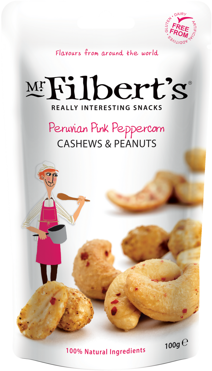 Mr. Filbert's Peruvian Pink Peppercorn Cashews and Peanuts